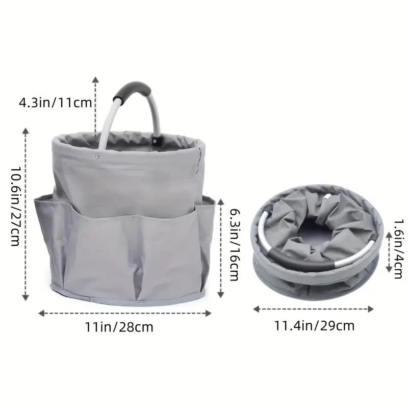 Storage Baskets Outdoor Handbag Travel Storage Toiletry Organizer Bag With Handle Foldable Picnic Basket Portable Garden Tools