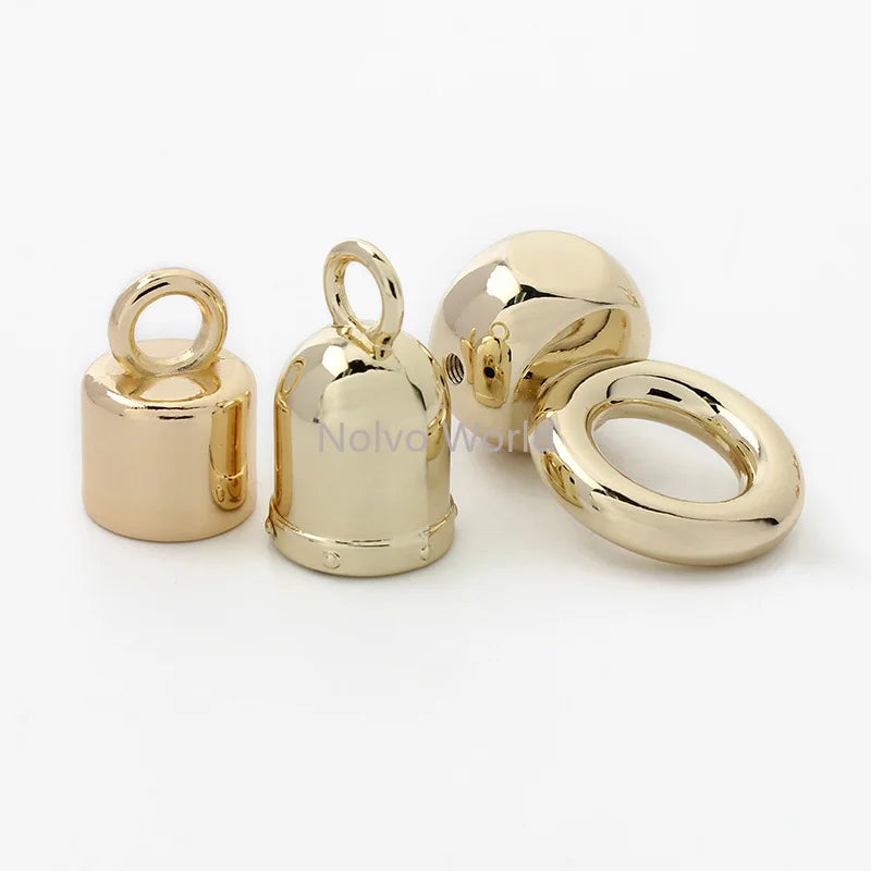 10/30/100PCS Metal Bag Straps Clasps Tassel Fringe Cap Buckle For Lether Rope Cord Lock Connector Hanger Shoulder Accessories