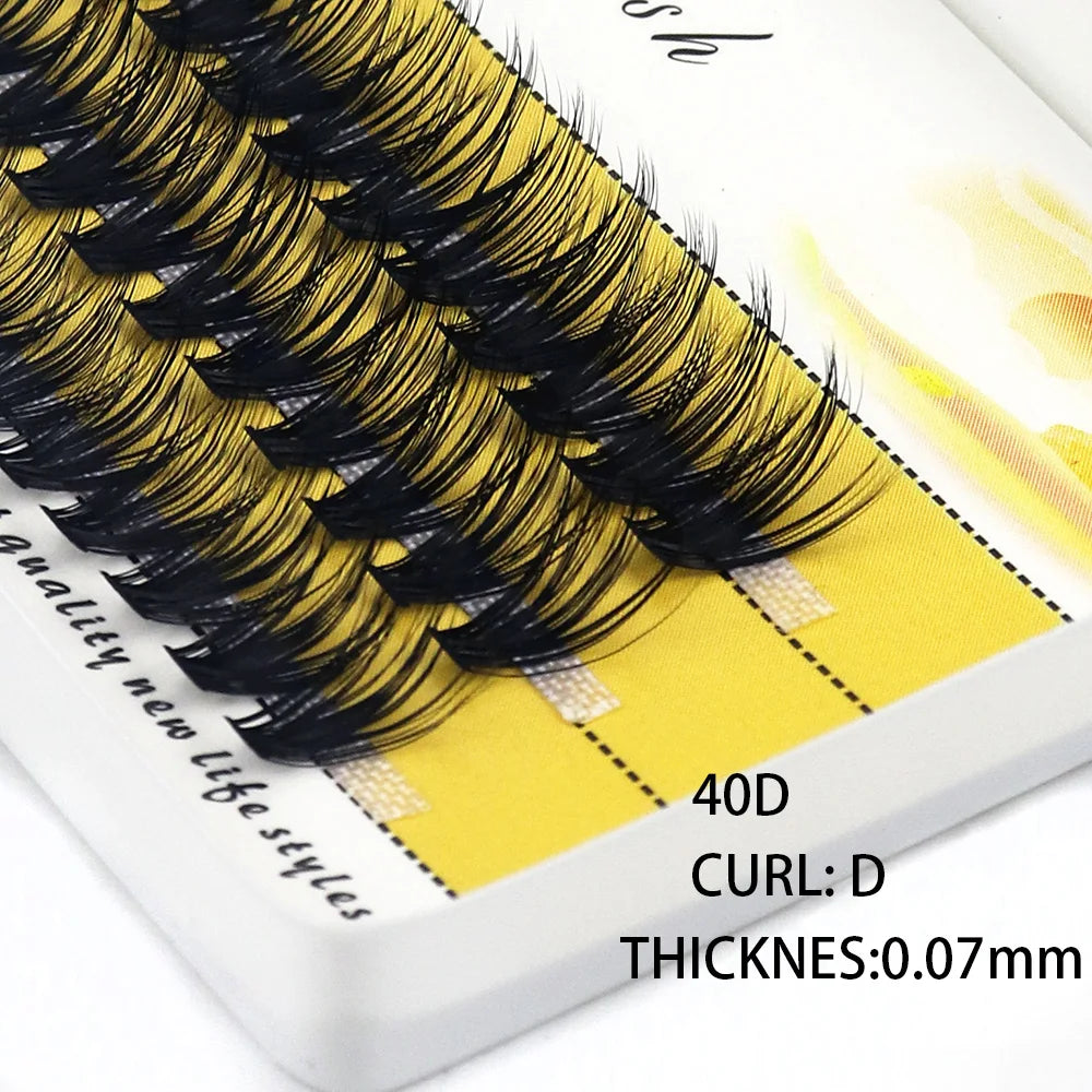 20/30D Mink Eyelashes Natural Eyelash bunches 1 box/60 bundle 3D Russian individual Eyelash Cluster Makeup Tool Lashes Wholesale