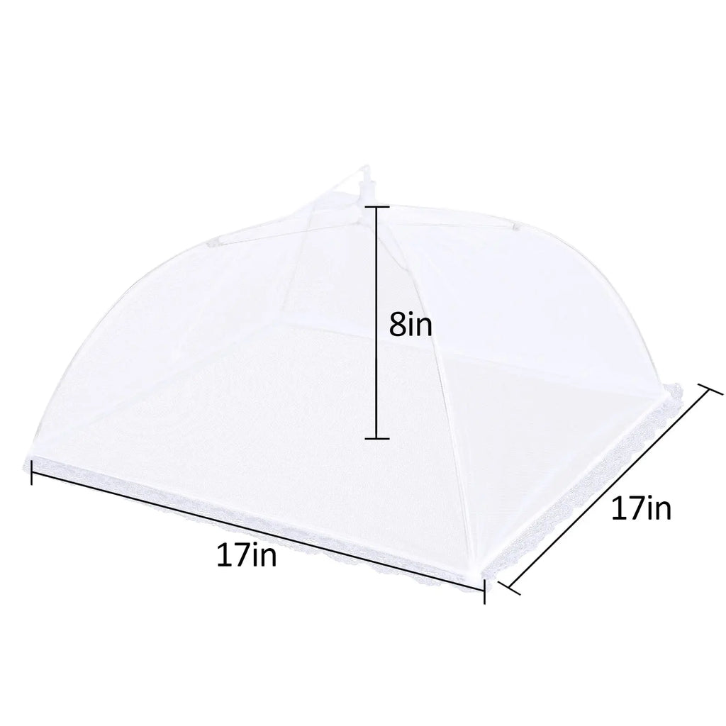 Food Covers 17 Inch Pop-Up Encrypted Mesh Plate Serving Tents, Fine Net Screen Umbrella for Outdoors, Parties, Picnics, BBQs