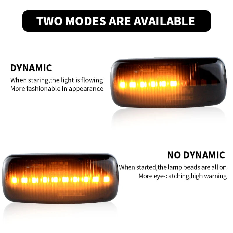 2PCS LED Side Marker Turn Signal Lights Canbus For Dodge Nitro 06-11 Caliber 07-11 Avenger 07-16 Charger For Chrysler 300 05-06