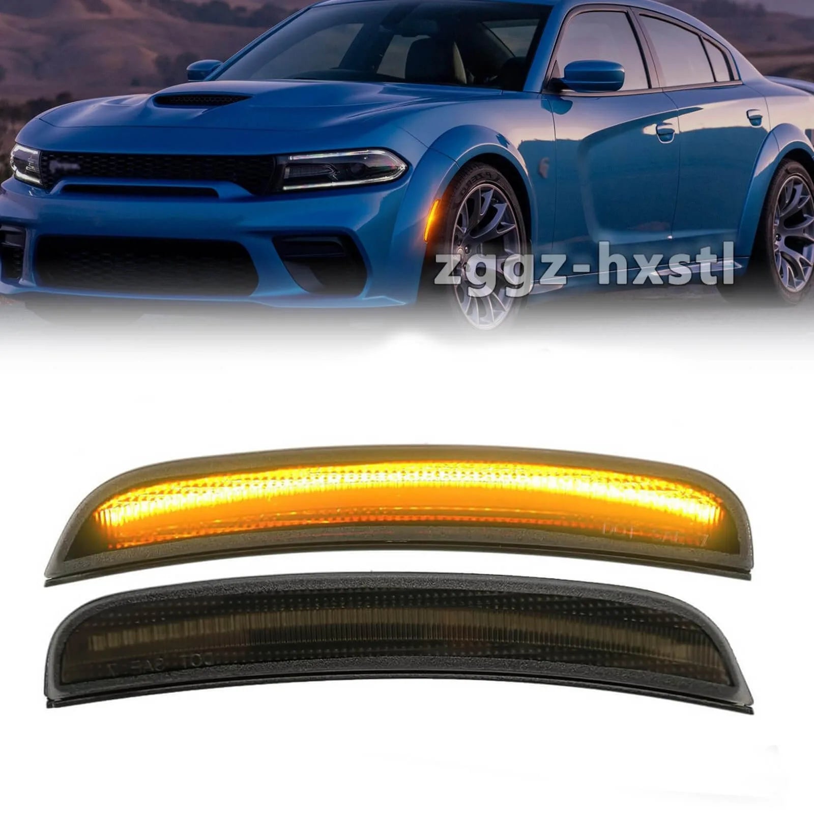 Car Side Marker Light Front Rear LED Lamps For Dodge Charger 2015 2016 2017 2018 2019 2020 2021 2022 2023 Auto Fender Lamp