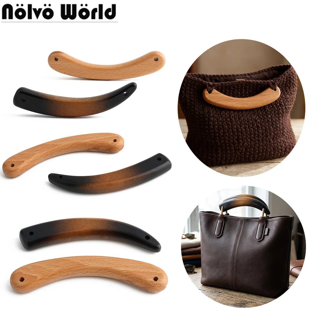 2/8/20PCS Ox horn Shape 16cm Detachable Wooden Bag Handles For Handbag Shoulder Purse Frame Arched Handle Decoration Accessories