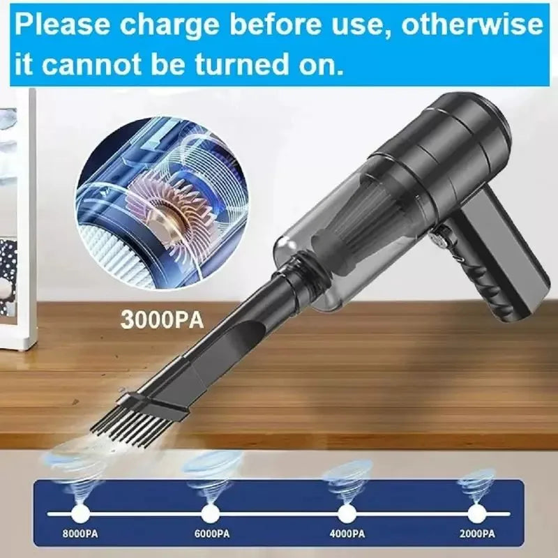 Handheld Wireless Car Vacuum Cleaner Portable Small Vacuum Cleaner Multi Purpose Small Household Pump for Car Interior Cleaning