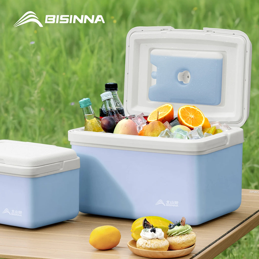 BISINNA Camping Ice Box 6L/9L/15L Portable Fishing Cooler Box Car Fridge Outdoor Beach Fishing Picnic Barbecue Ice Bucket
