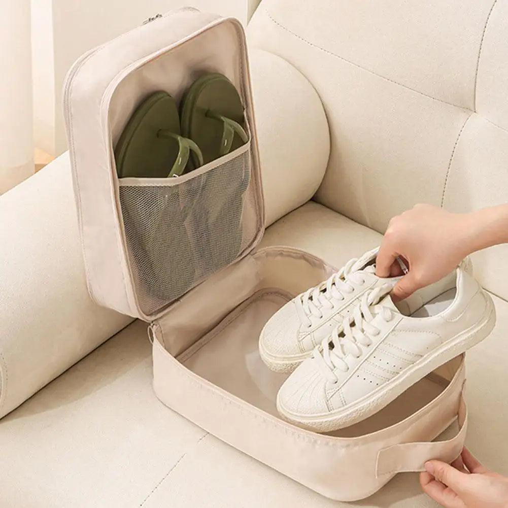 Multifunction 3 Layers Shoes Storage Bag New Portable Travel Shoes Organizer Box Zipper Shoe Sorting Pouch Travel Accessories