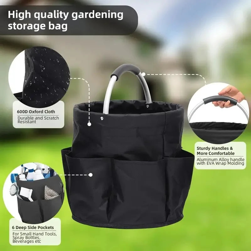 Storage Baskets Outdoor Handbag Travel Storage Toiletry Organizer Bag With Handle Foldable Picnic Basket Portable Garden Tools