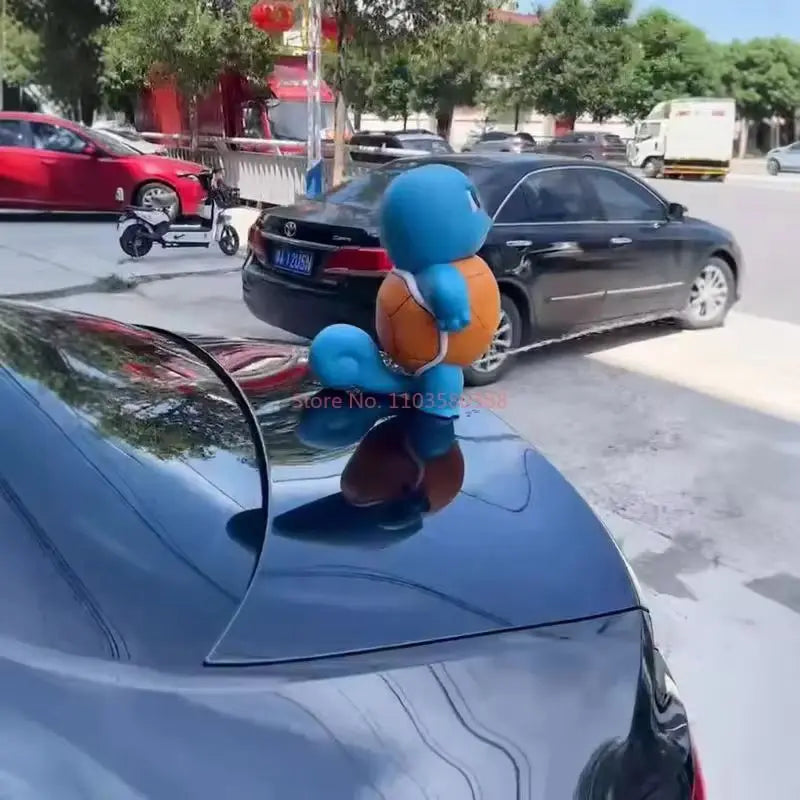New 16cm Anime Pokemon Squirtle Will Spray Water Fun Car Accessories Ornament Big Size Proud And Cute Model Decoration Toy Gift