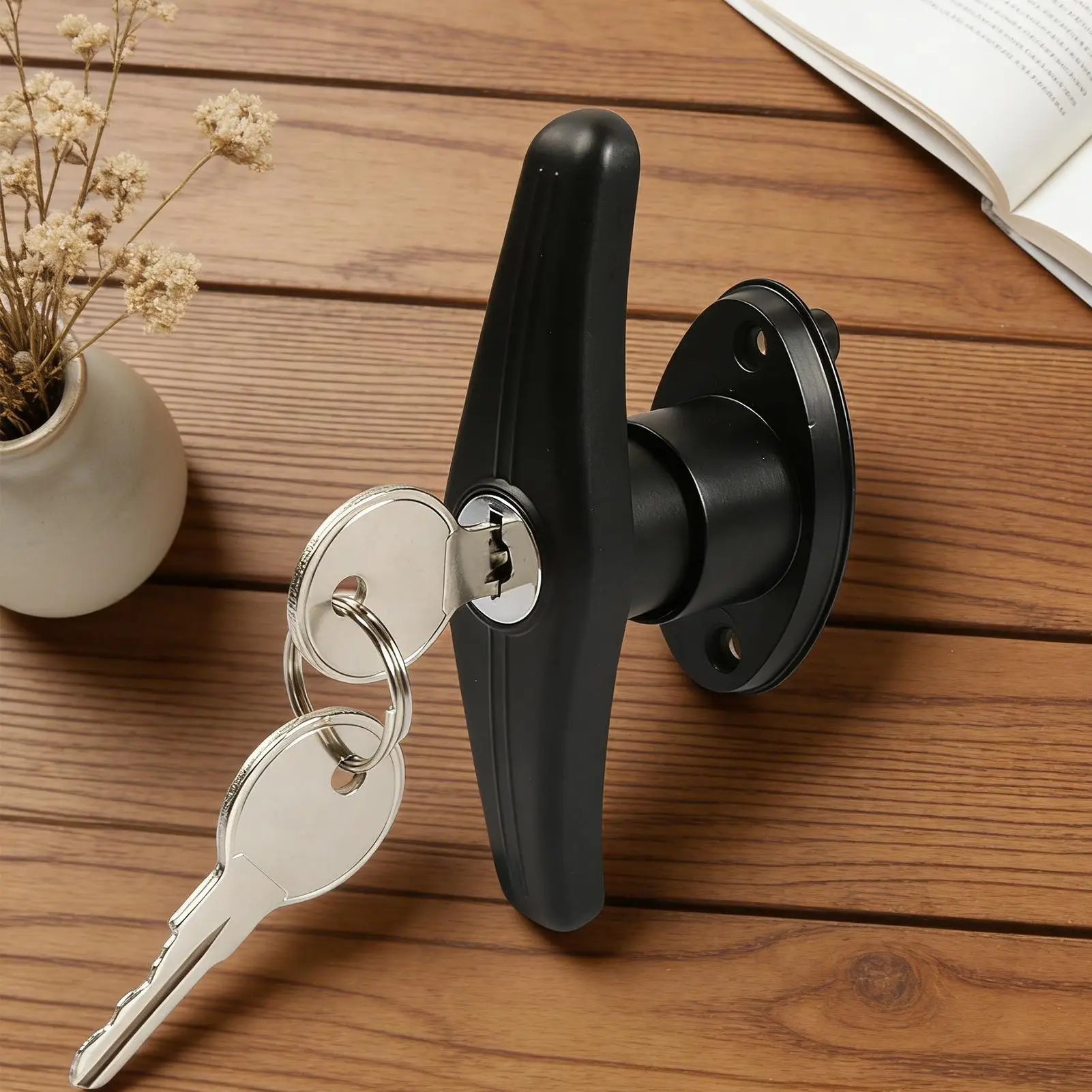Camper Door Latch Zinc Alloy Heavy Duty Security Rv Door Handle Deadbolt Lock For Motorhome Travel Entry Cargo Interior Exterior