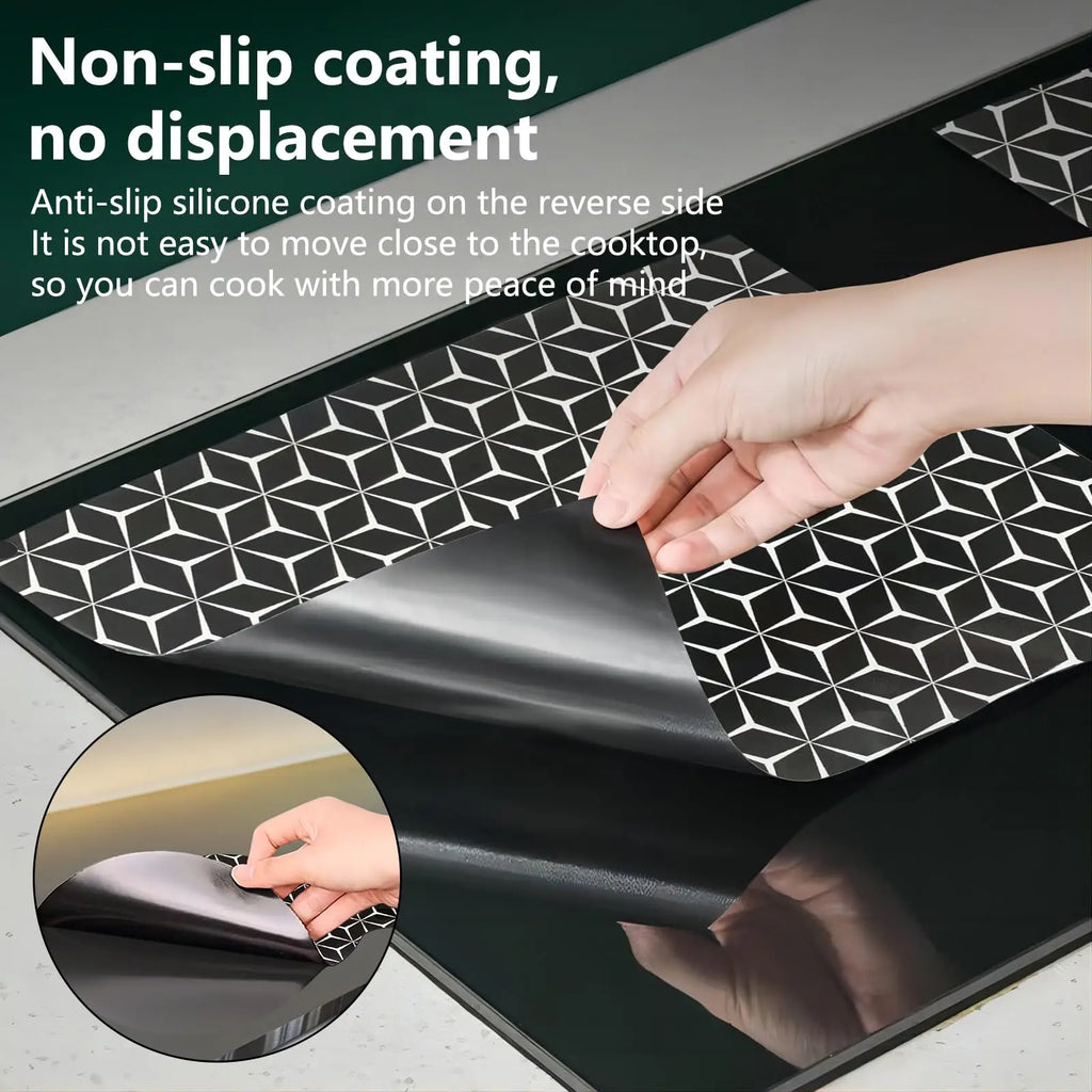 Induction Cooktop Protector Mat - Glass Fiber Silicone Pad Thermal Conductive And Oil Resistant Pad Electric Stove Burner