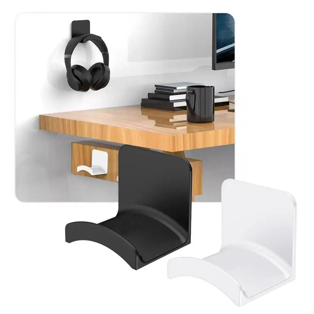 Under Desk Headphone Stand Universal Wall Mount Gaming Controller Holder Headset Display Rack Earphone Hook