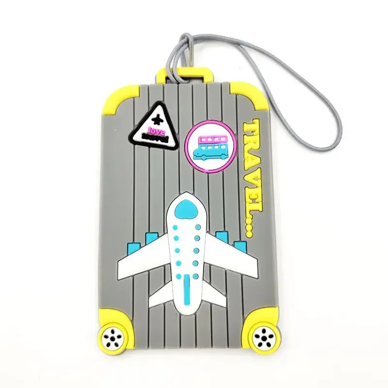 New Luggage Tags Travel Bag Accessories Silicone Suitcase Tags Travel Skiing Luggage Identification Label Boarding Pass Passport