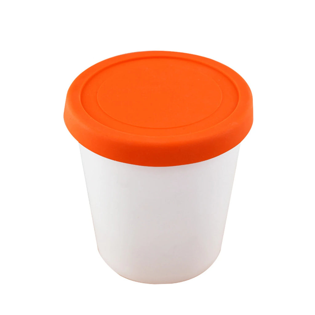 Ice Cream Cups Container Dessert Freezer Storage Cup Tub Lid Containers Plastic Round Tubs Dessert Food Storage Container