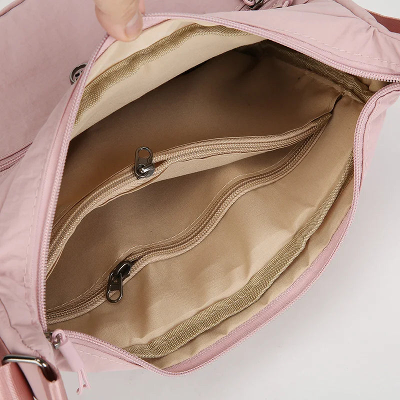 Crossbody Shoulder Bag for Ladies, Waterproof Multi Pocket Messenger Purse for Daily Commute Outdoor Casual Travel