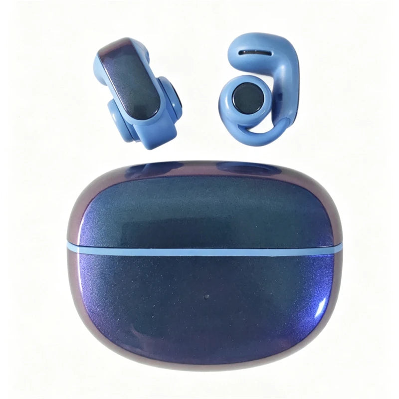 V12 Ear Clip Earphone Wireless Bluetooth HD Call Headphones Sports Gaming Open Headset HiFi Stereo Earbuds 350mAh Long Standby