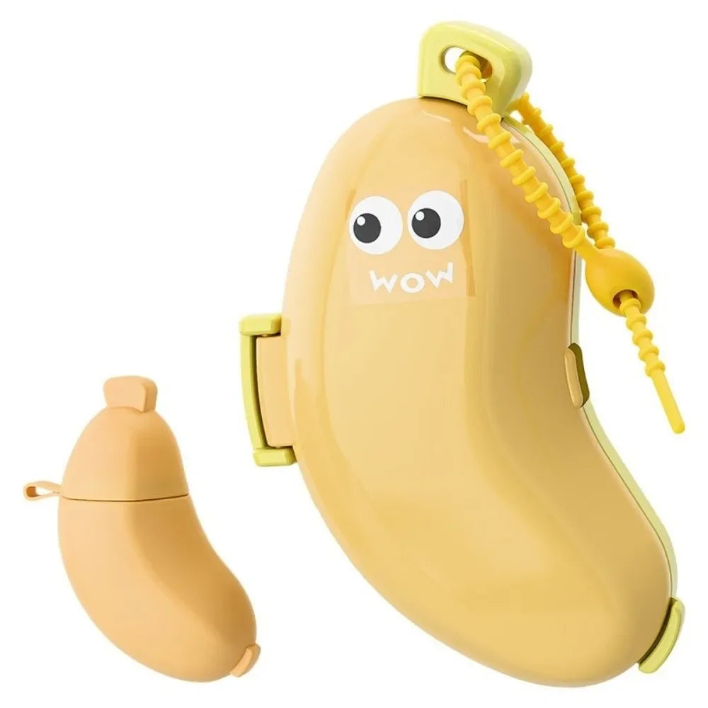 Cute Banana Toothbrush Protective Cover Plastic 2in1 Toothbrush Dust Cap Cover for Toothbrush Bathroom Supplies