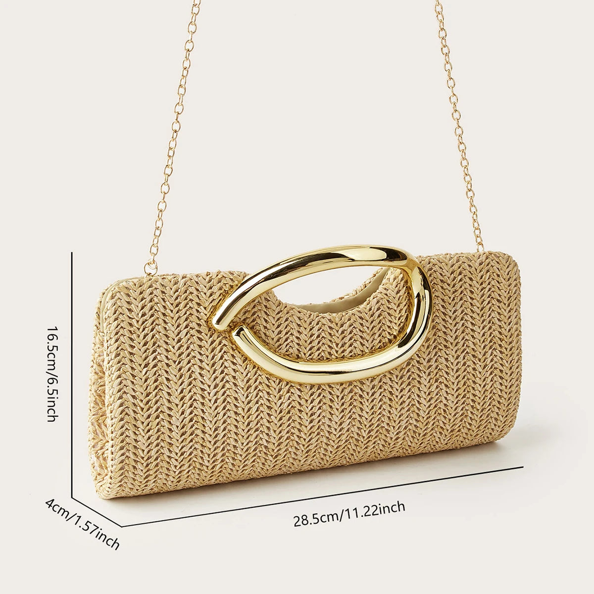 New Fashion Woven Handbag for Women, Versatile for Holidays, Beach, Business, and Commuting, Casual and Simple Beach Essential for Vacations
