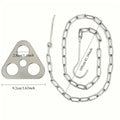 1PC Stainless Steel Portable Camping Tripod Hanger Adjustable Chain Outdoor Campfire Cooking Stand with Hook for Picnic BBQ