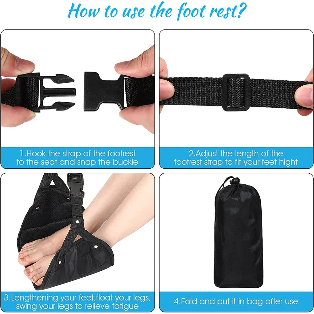 Airplane Foot Hammock Perfect Airplane Footrest Airplane Travel Accessories Desk Foot Hammock Travel Foot Rest Comfy Foot Hanger