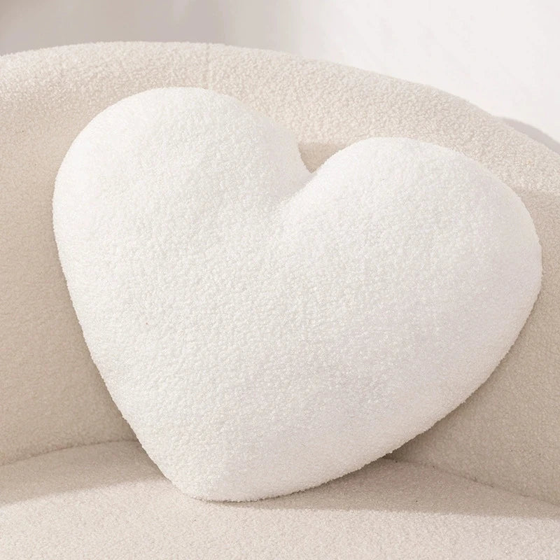 35x45cm Heart Shaped Throw Pillow Super Soft Plush Seat Cushion/Back Cushions Pillows Cute Solid Love Living Room Decor Gifts