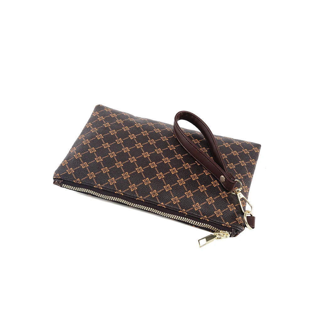 Simple and fashionable European and American printed mobile phone bag women's hand-held portable wallet home storage bag
