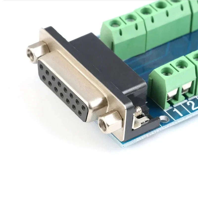 DB15 DP15 D-SUB VGA 15pin Female Male Adapter Jack Terminal PCB Board Double Row 15P Connector RS232 Serial Port Socket Plug