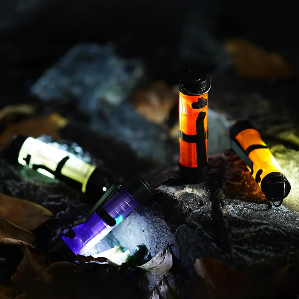 Pocket Mini Flashlight Outdoor LED Key Clip Cap Torch Long Endurance USB Rechargeable Emergency For Hiking Camping Trail