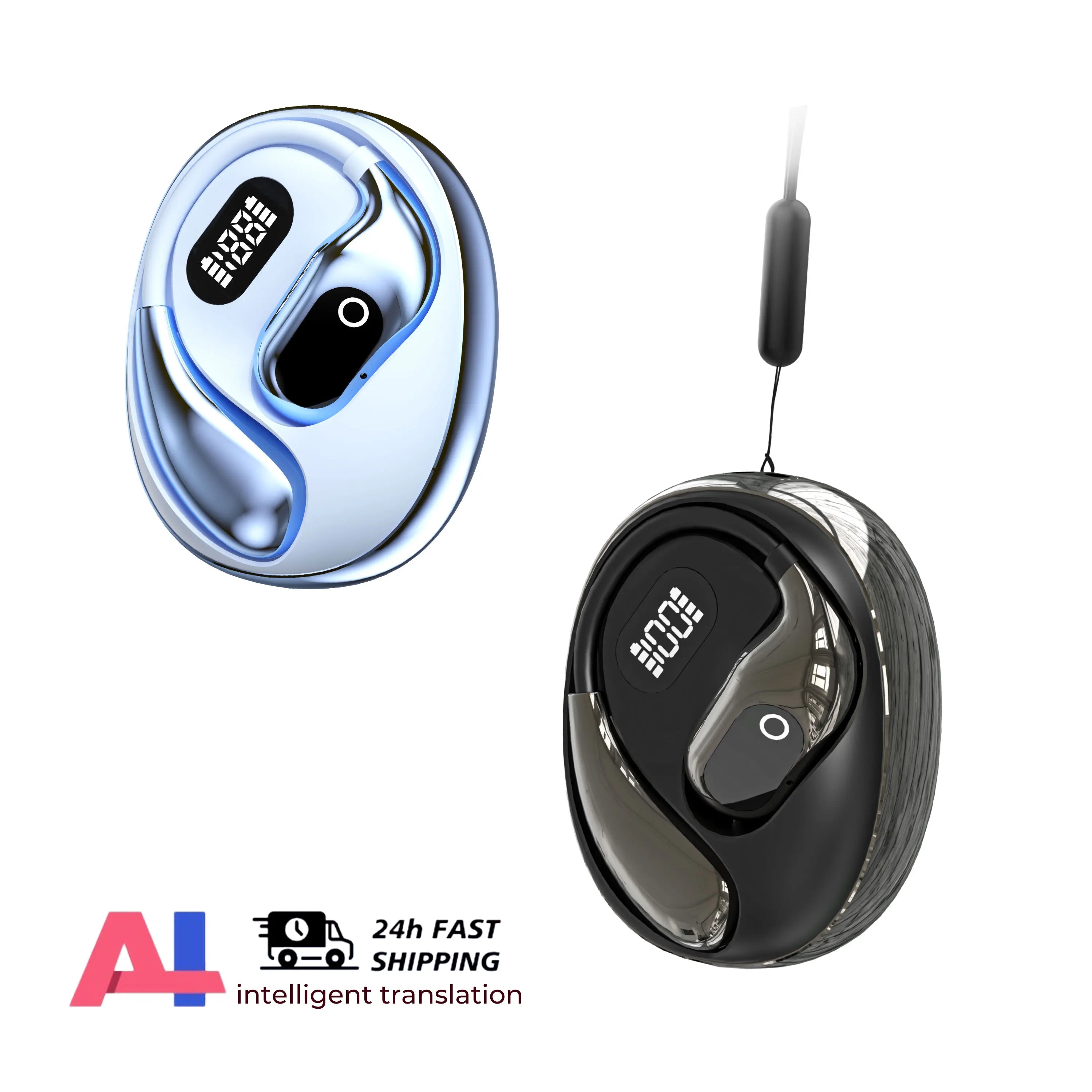 Ai Translator Headphones 144 Languages Wireless Real Time Translation Bluetooth Headset Waterproof Earbud For Business Travel