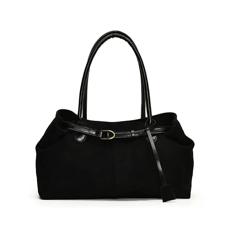 LEFTSIDE Large NUBUCK Underarm Bags Lady Shoulder Bag for Women 2024 Winter New Trend Fashion Trend Y2K Tote Bag Handbags