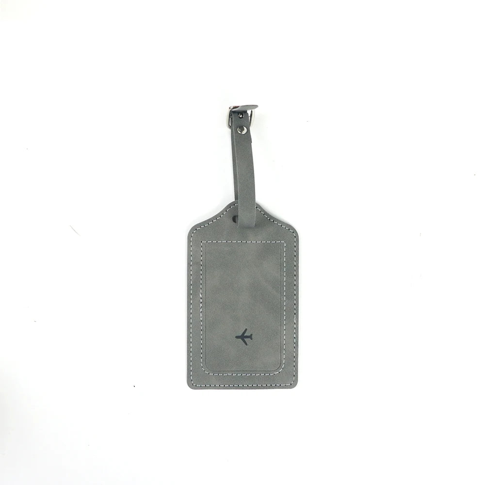 Customized Name PU Leather Name Tag Travel Anti-Loss Accessory Luggage Tag Leather Luggage Boarding Pass