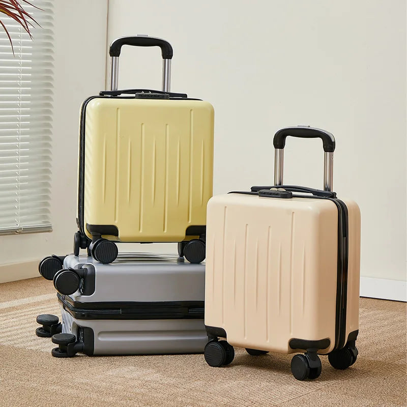 High-quality 14-Inch Unisex PC Trolley Fashionable Travel Suitcases Fashionable ABS Mini Boarding Carry-On Cases Small Hand Lu