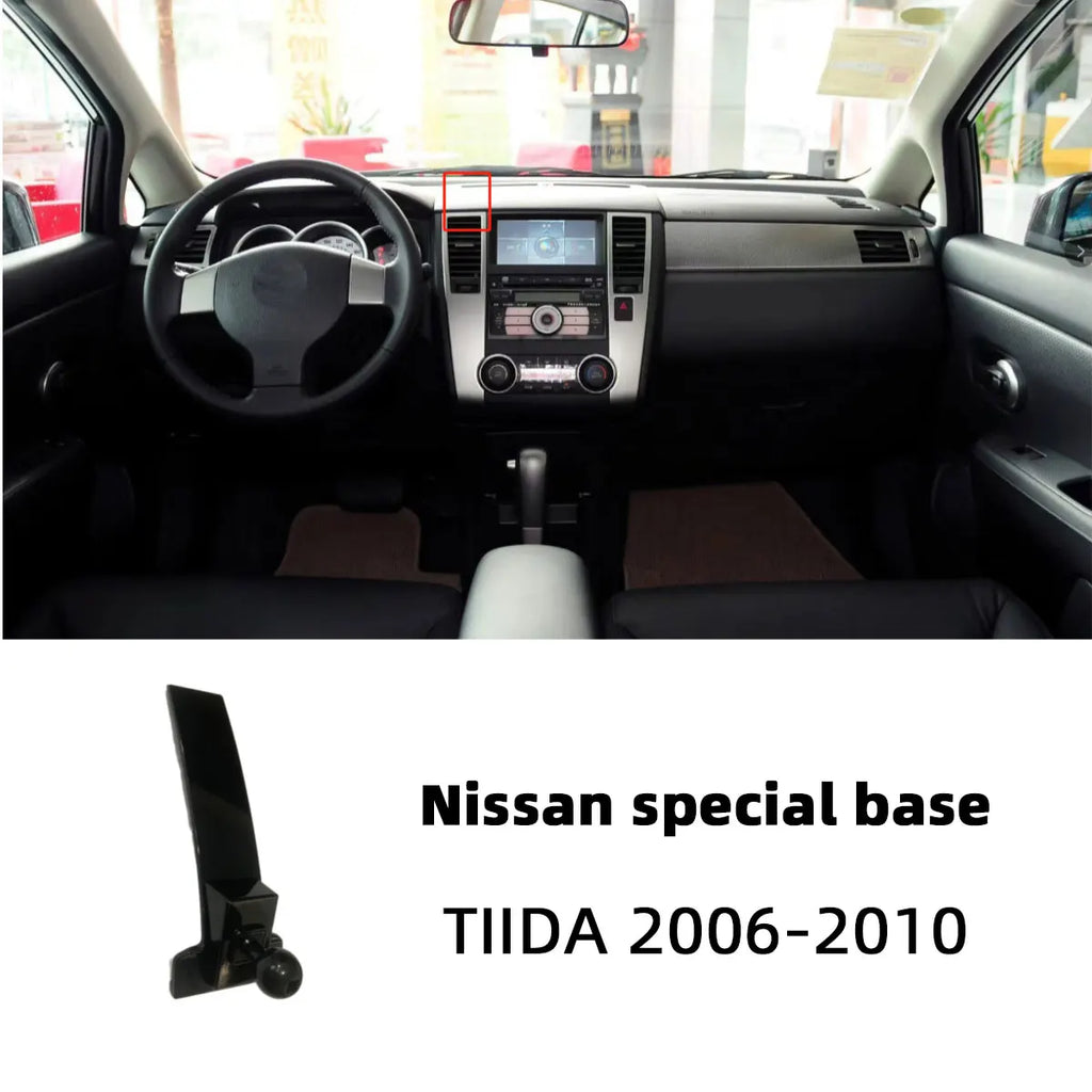 For Nissan X-trail Qashqai Rogue Sport Rogue Altima Versa Car Mobile Phone Holder Base Fixed Air Outlet Bracket Accessory