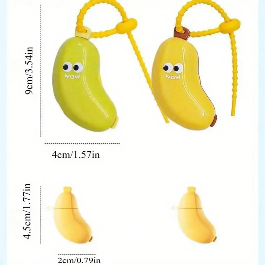 2in1 Banana Toothbrush Holder With Toothpaste Box Cute MIni Toothbrush Protective Cap Portable Brush Cap Case Travel Household
