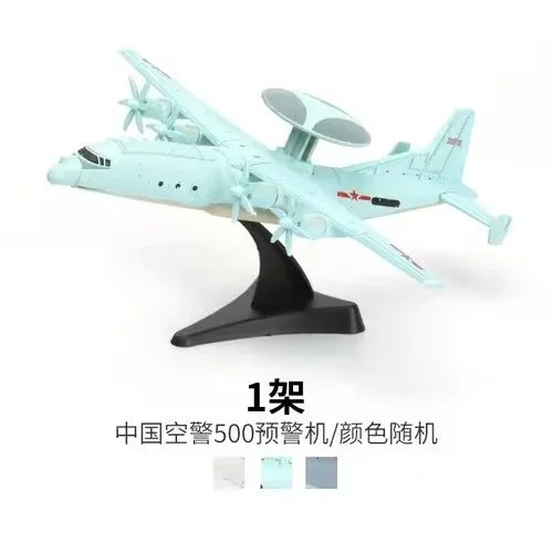4D Assembled Aircraft Model Airborne Warning Aircraft 1/240 Scale Y-8 Transport Aircraft Plastic Military Toy Airplane Model