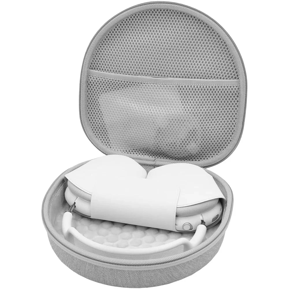 Silicone Ear Pad Cover Set with Dedicated For AIRPODS Max Storage Case Featuring EVA Hard Shell and Soft Interior Lining