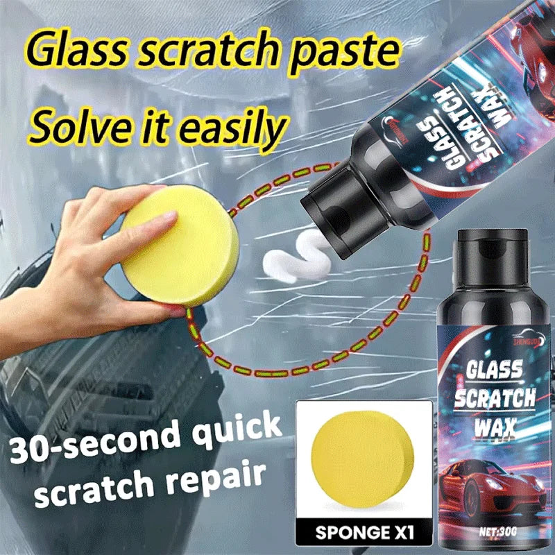 Glass scratch repair wax,easy to use and residue-free car window paint scratch remover, deep scratch removal, protective coating