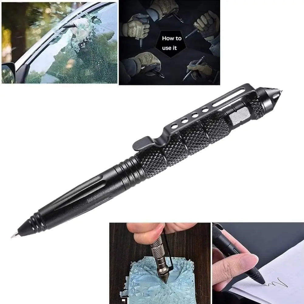 Tactical Pen Aluminum Alloy Outdoor Camping Security Survival Tools Emergency Glass Breaker Pen Camping Self-defense Supplies