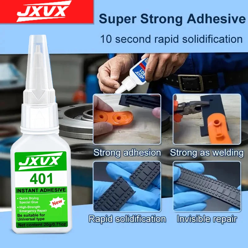 8pcs 401 Super Strong Instant Glue Universal Glue Powerful Instant Glue for Resin, ceramics, Metal and glass Quick Dry 0.7oz