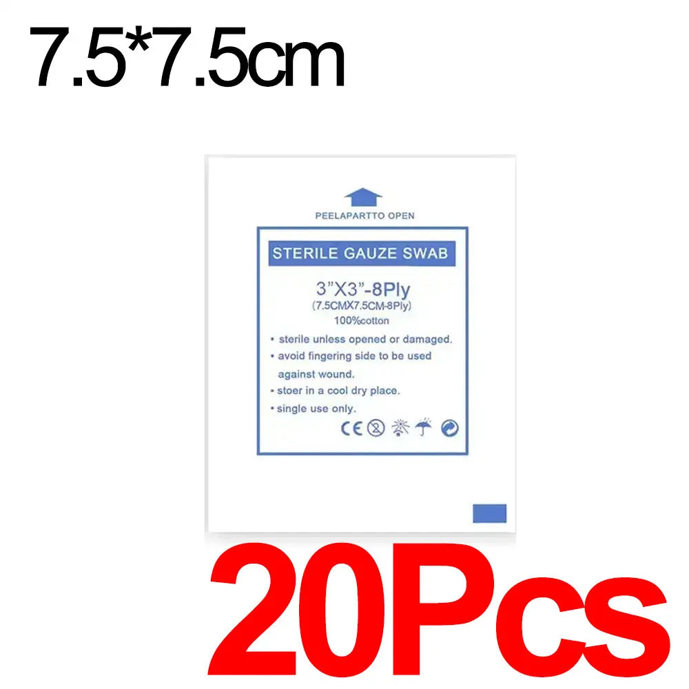 Medical Disposable Gauze Pads First Aid Gauze CompressIndividually Wrapped Gauze Sterile 3 Sizes Wound Care Compress Pads