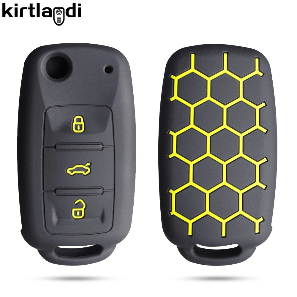 Silicone Case Key Cover Remote Fob Case for Volkswagen VW Bora Polo Jetta Passat B5 Golf 6 Beetle Caddy for Skoda Octavia Ibiza