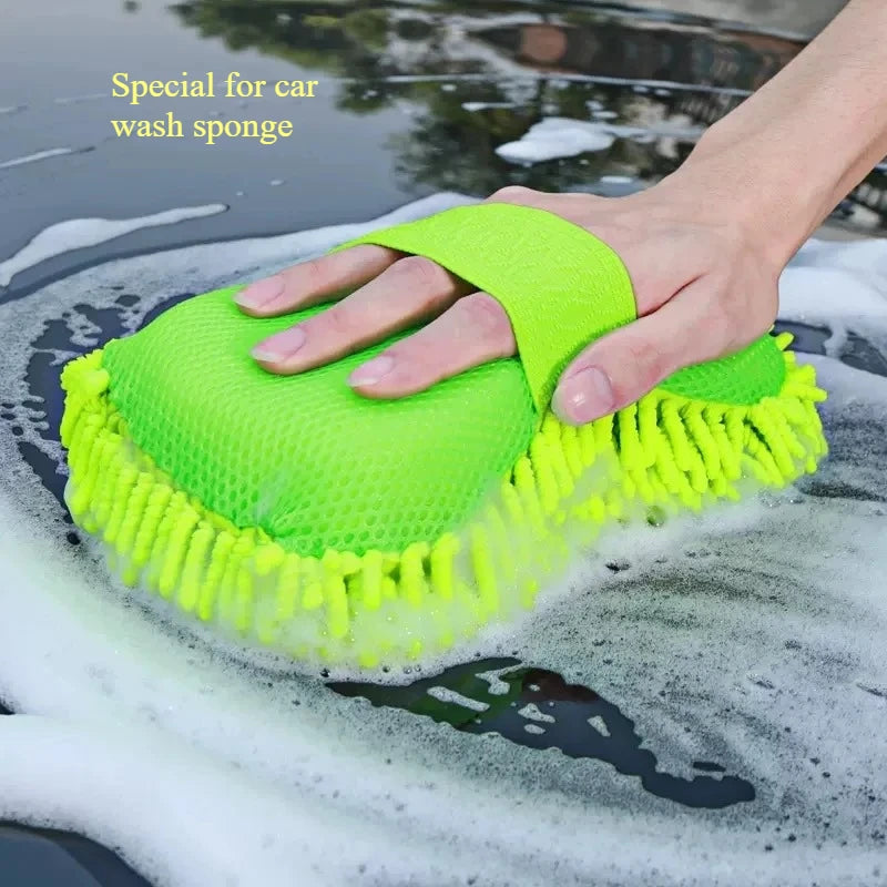 Microfiber Car Washer Sponge Cleaning Car Care Detailing Brushes Washing Towel Auto Gloves Styling Accessories