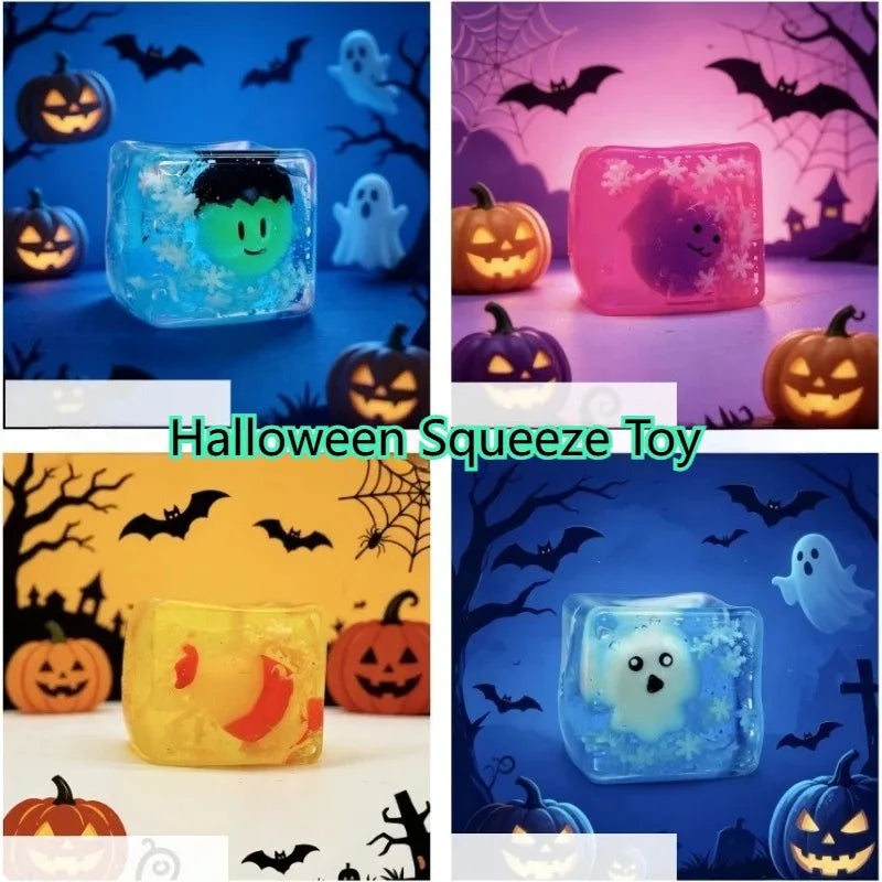 Halloween Pumpkin Ghost Bat Maltose Stress Ball Squishy Toy Soft Stress  Slow Rebound Fidget Toy Stress Relief Funny Gift
