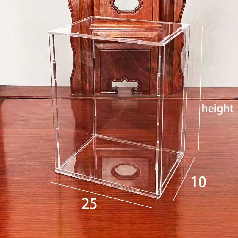 Acrylic Display Cabinets for Collections, Assembled Clear Acrylic Boxes for Protect Action Figures, Organizing Model,Dolls