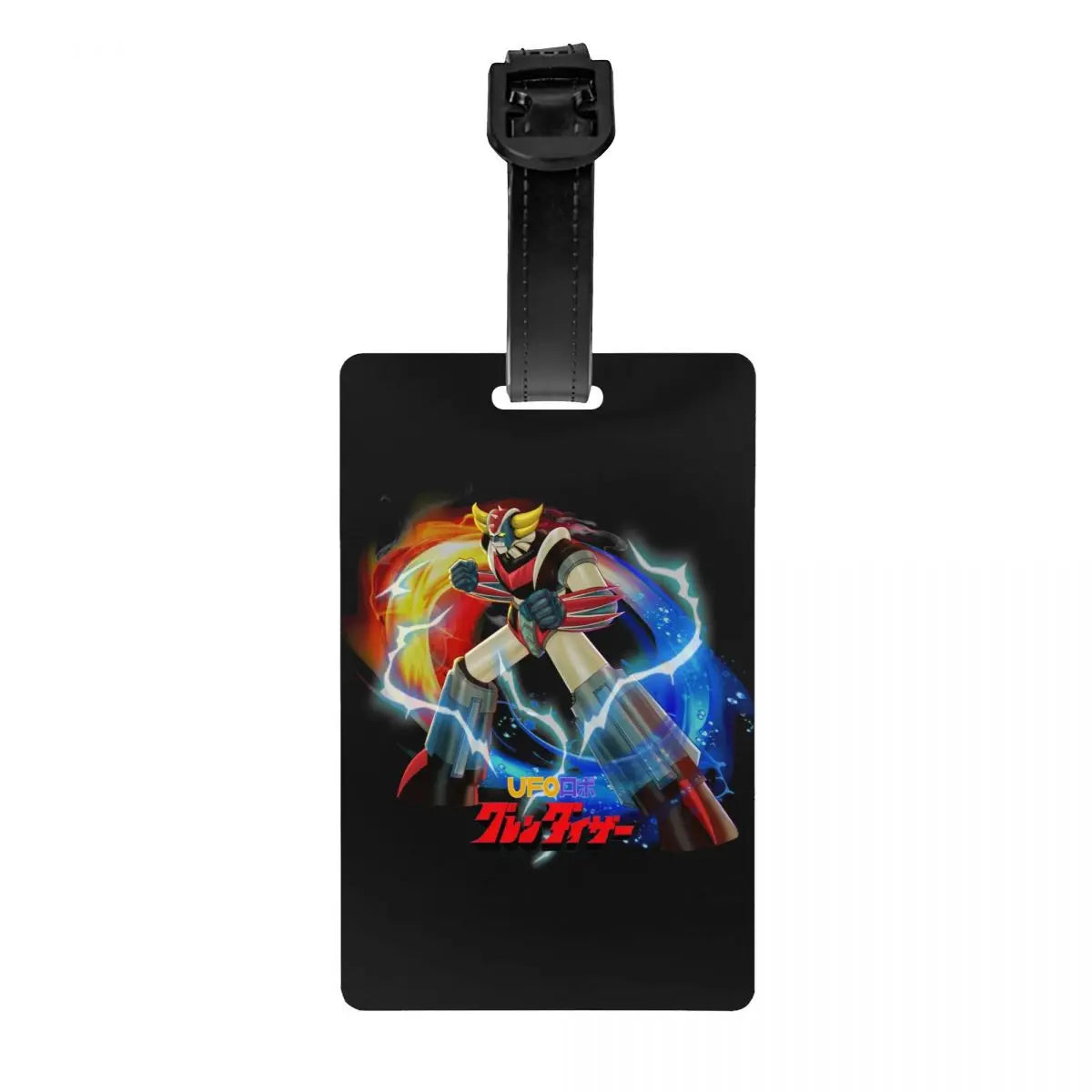 Custom Grendizer Anime Luggage Tag Privacy Protection UFO Robot Goldorak Baggage Tags Travel Bag Labels Suitcase