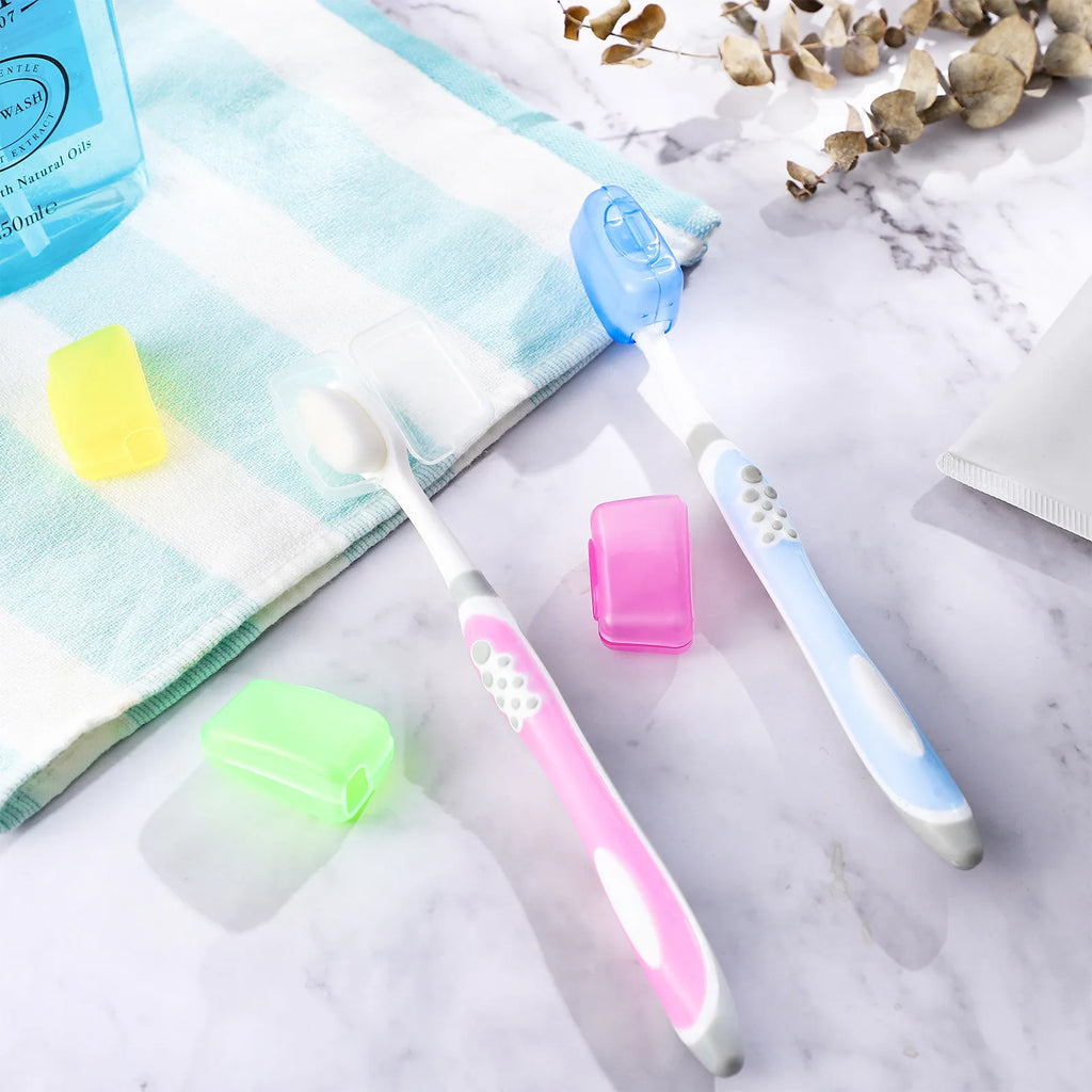 10Pcs Toothbrush Head Covers Travel Portable Plastic Toothbrush Caps Dustproof Protective Covers Compact Size Fit All Electric