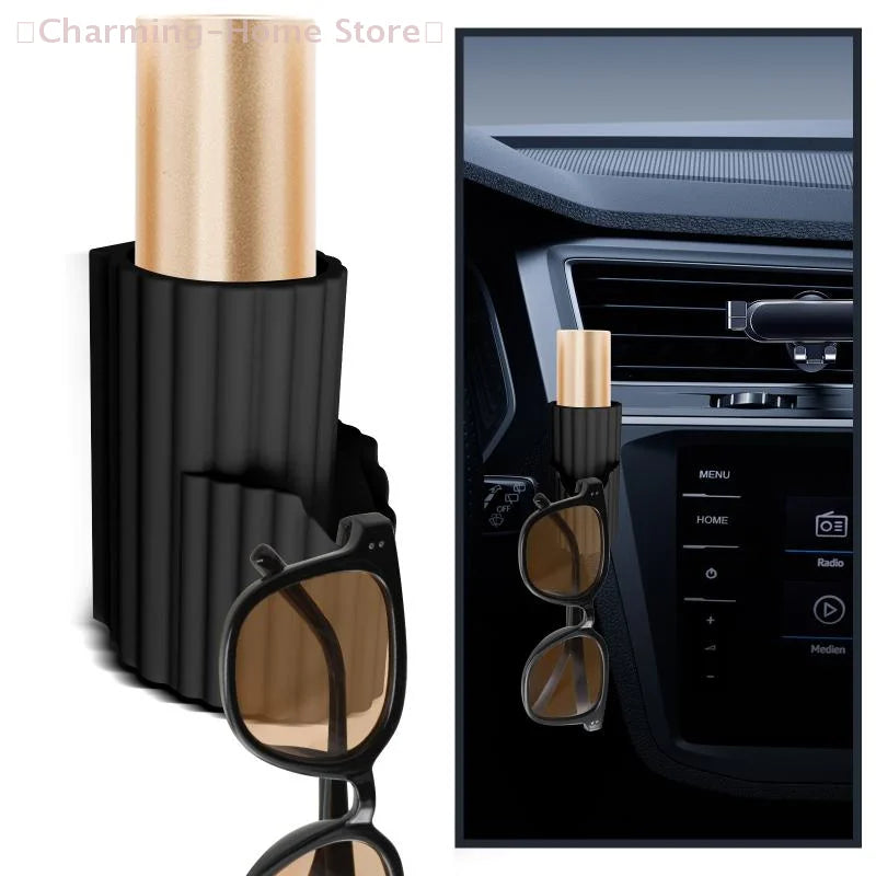 【M】Universal Silicone Car Lipstick Holder Portable Small Item Organizer Rack For Cosmetics And Accessories Practical Hook Design