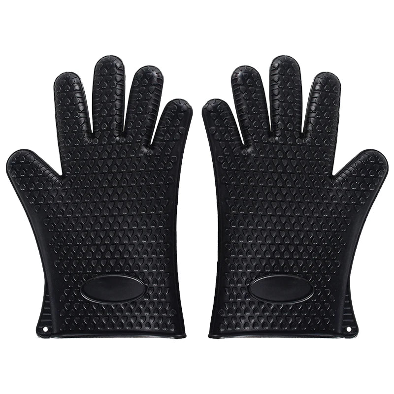 1/2Pcs Oven Mitts Baking Gloves 230 Heat Resistant Silicone Glove Kitchen Thicken Barbecue Oven Cooking Glove BBQ Grill Gloves