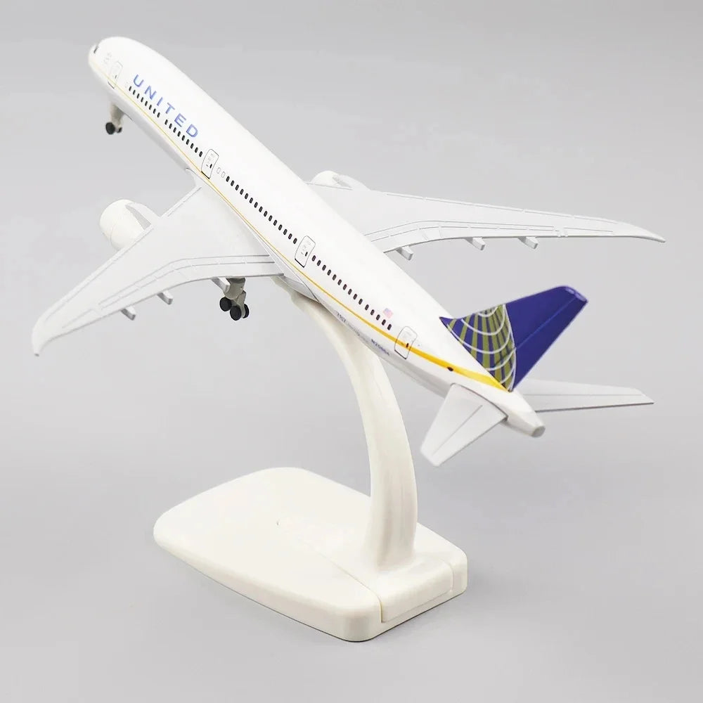 19cm Plane Toy Model Air American Airlines UNITED Boeing 787 Airways Airplane Toy Alloy Metal Diecast Aircraft with Wheels
