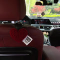 2Pcs Cute Seat Back Car Hook Love Heart Plush Universal Auto Headrest Clothes Handbag Hang Storage Organizers Hooks Holder