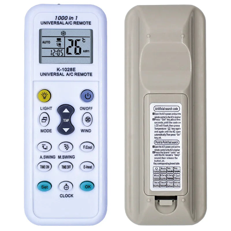 1000 in 1 Universal Remote Control K-1028E AC Digital LCD for Air Conditioner